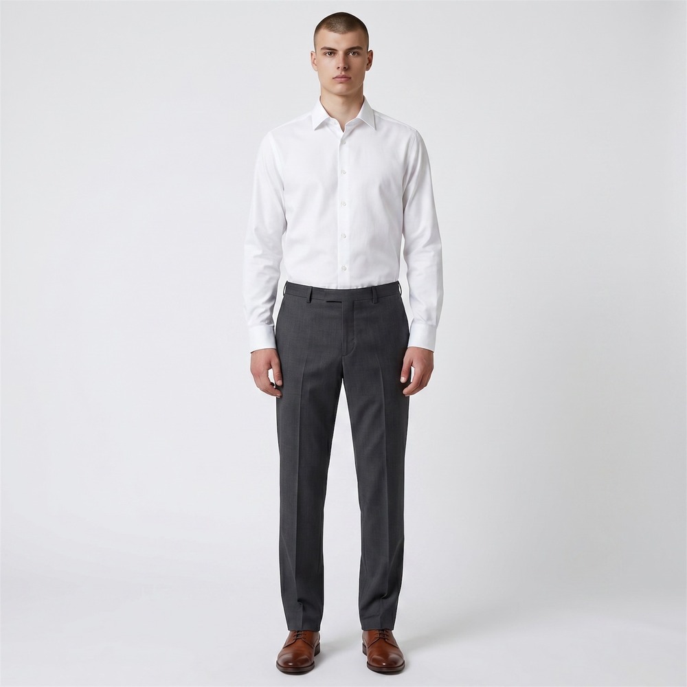 Prada Charcoal Grey Wool Silk Dress Pants Mens 32 Luxury Trousers Made Italy